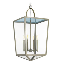 Progress Lighting Point Dume-Shearwater Antique Nickel Pendant Light with Square Shade