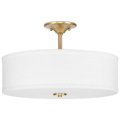 Progress Lighting Inspire Satin Brass Semi-Flushmount Light