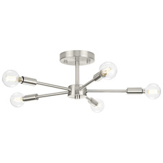 Progress Lighting Delayne Brushed Nickel Semi-Flushmount Light