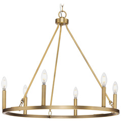 Progress Lighting Cowan 3-Light Vintage Brass Chandelier