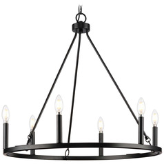Progress Lighting Cowan 3-Light Matte Black Chandelier