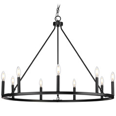 Progress Lighting Cowan 5-Light Matte Black Chandelier