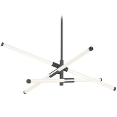 Afx Lighting Rusnak Black LED Pendant Light with Cylindrical Shade