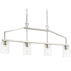 Progress Lighting Bowman 5-Light Brushed Nickel Linear Chandelier