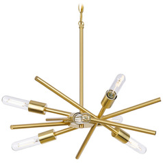 Progress Lighting Foster 4-Light Satin Brass Chandelier