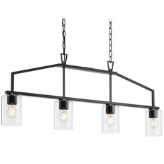 Progress Lighting Bowman 5-Light Matte Black Linear Chandelier