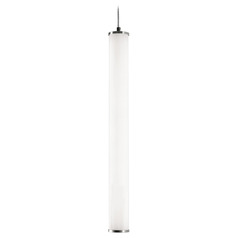 Afx Lighting Caden Satin Nickel LED Mini-Pendant Light with Cylindrical Shade
