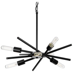 Progress Lighting Foster 4-Light Matte Black Chandelier