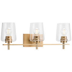 Progress Lighting Calais Vintage Brass Bathroom Light