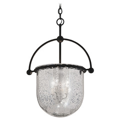 Troy Lighting Mercury Old Iron Pendant Light with Bowl / Dome Shade