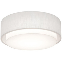 Afx Lighting Sanibel Linen White Flushmount Light