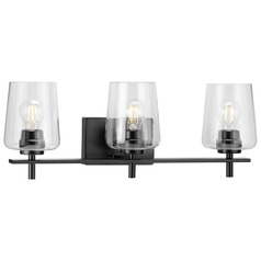 Progress Lighting Calais Matte Black Bathroom Light
