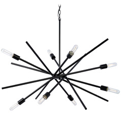 Progress Lighting Foster 5-Light Matte Black Chandelier
