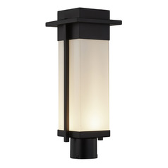 Justice Design Group Pacific Matte Black LED Post Light