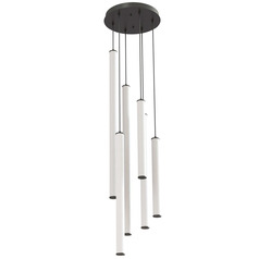 Afx Lighting Caden Black LED Multi-Light Pendant with Cylindrical Shade