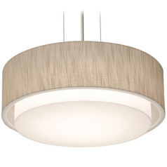 Afx Lighting Sanibel Satin Nickel Pendant Light with Drum Shade
