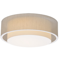 Afx Lighting Sanibel Jute LED Flushmount Light