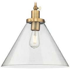 Progress Lighting Hinton 1-Light Vintage Brass Pendant