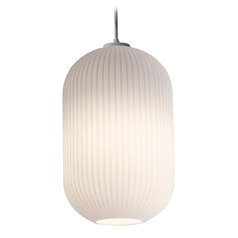 Afx Lighting Callie White Mini-Pendant Light with Oblong Shade
