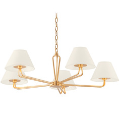 Troy Lighting Ozias Vintage Gold Leaf Chandelier