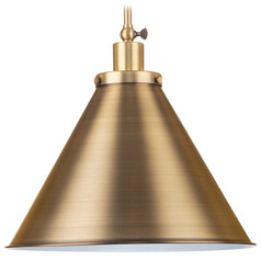 Progress Lighting Hinton 1-Light Vintage Brass Mini Pendant