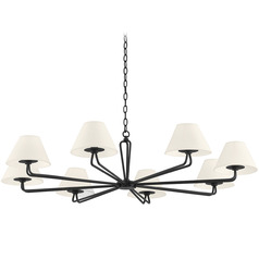 Troy Lighting Ozias Black Iron Chandelier