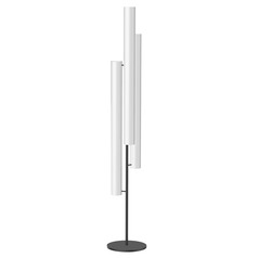 Gramercy Black LED Floor Lamp with Frosted Cylinder Shades by Kuzco Lighting