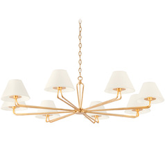 Troy Lighting Ozias Vintage Gold Leaf Chandelier