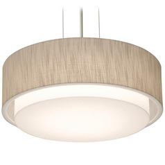 Afx Lighting Sanibel Black LED Pendant Light with Drum Shade