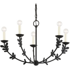 Troy Lighting Florian Black Iron LED Chandelier
