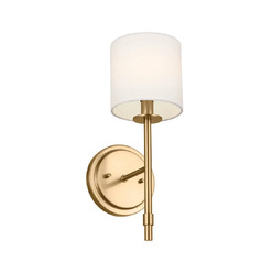 Ali Wall Sconce with Fabric Shade in Brushed Brass by Kichler Lighting