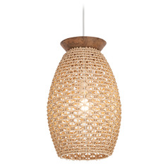 Maxim Lighting Cotswold Rich Walnut Pendant Light with Oblong Shade