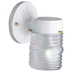 Progress Lighting Utility Lantern White Outdoor Wall Light