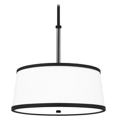 Quoizel Lighting Kylen Matte Black Pendant Light with Drum Shade