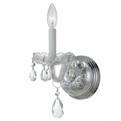 Crystorama Lighting Traditional Crystal Polished Chrome Sconce