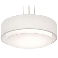 Afx Lighting Sanibel Black LED Pendant Light with Drum Shade