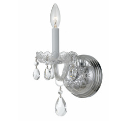 Crystorama Lighting Traditional Crystal Polished Chrome Sconce