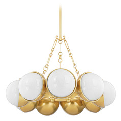 Corbett Lighting Althea Vintage Polished Brass Chandelier