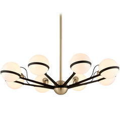 Troy Lighting Ace Textured Bronze & Brushed Brass Chandelier