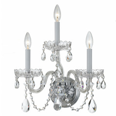Crystorama Lighting Traditional Crystal Polished Chrome Sconce
