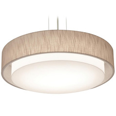 Afx Lighting Sanibel Black LED Pendant Light with Drum Shade
