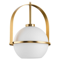 Progress Lighting Delayne Brushed Bronze Mini-Pendant Light with Globe Shade