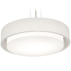 Afx Lighting Sanibel Black LED Pendant Light with Drum Shade
