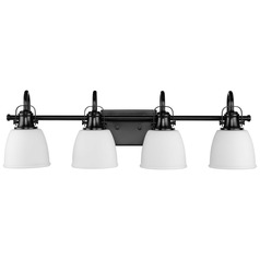 Progress Lighting Preston 4-Light Matte Black Vanity Light