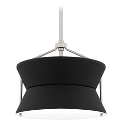 Quoizel Lighting Quoizel Pendant Brushed Nickel Pendant Light with Drum Shade