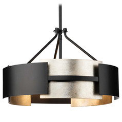 Progress Lighting Lowery 3-Light Matte Black Semi-Flush Mount