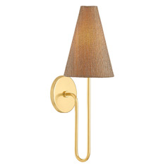 Mitzi Piper Aged Brass Single Light Wall Sconce