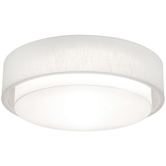 Afx Lighting Sanibel Linen White Flushmount Light