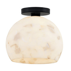 Justice Design Globe Medium Semi-Flush Mount Black