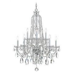 Crystorama Lighting Traditional Crystal Polished Chrome Crystal Chandelier